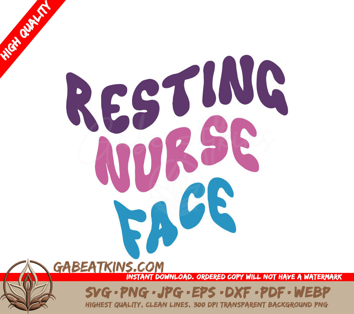 Resting Nurse Face SVG SVG