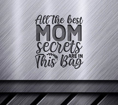 Mom Secrets Wine Bag SVG SVG