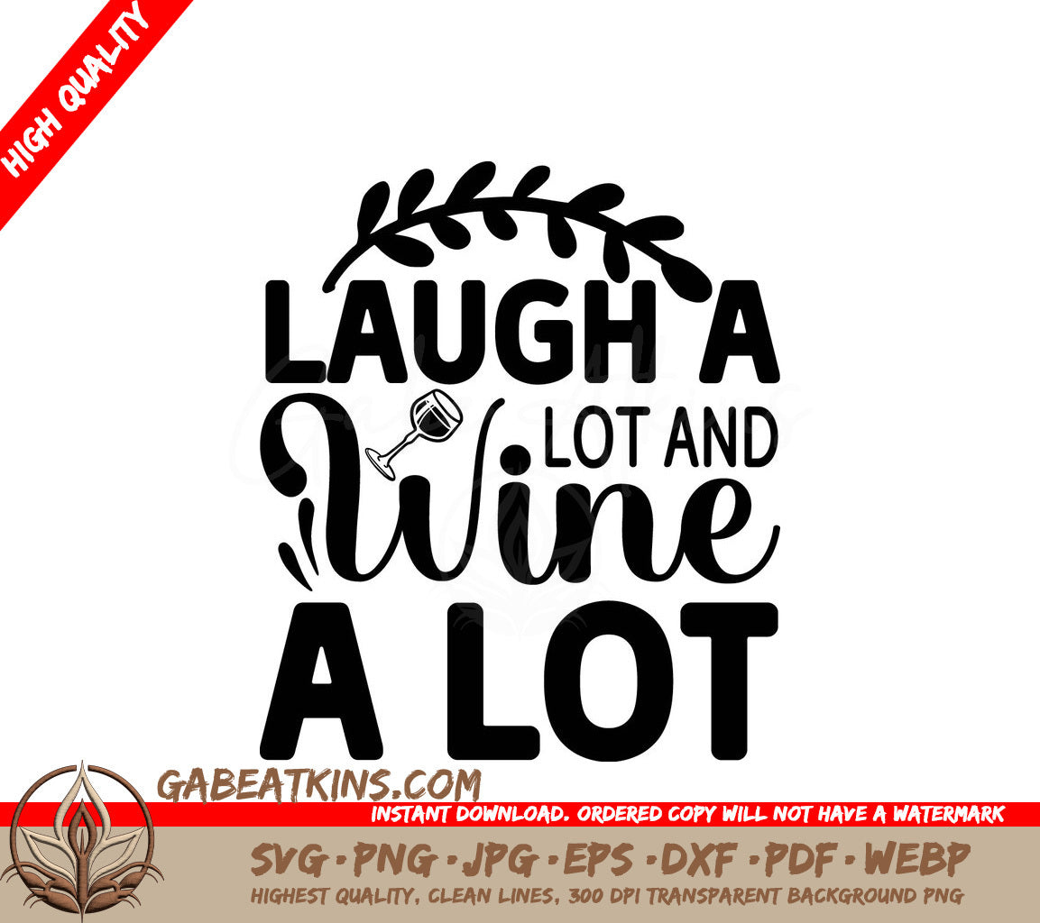 Laugh & Wine SVG Design SVG