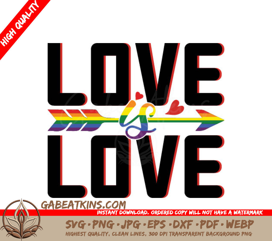 Rainbow Love SVG Pride SVG