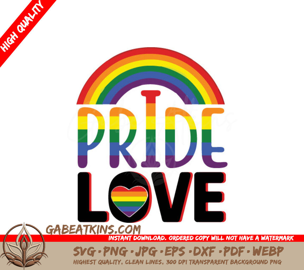 Rainbow Pride Love SVG SVG