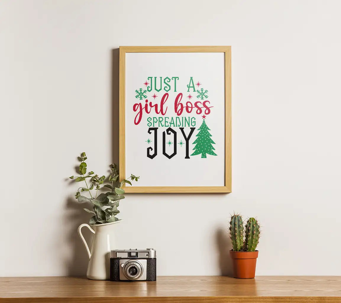 Girl Boss Christmas SVG Joy SVG