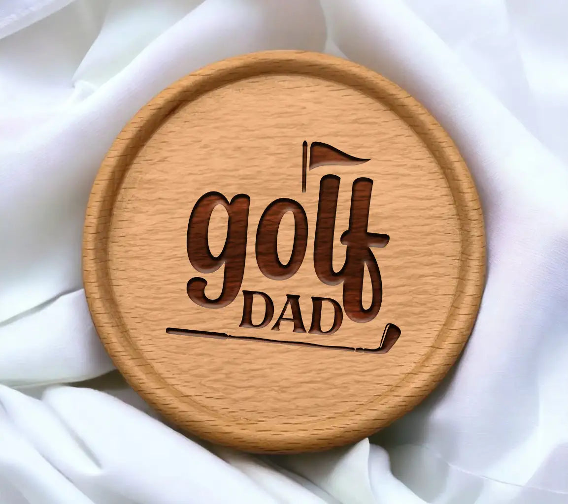 Green Golf Dad SVG Keychain SVG