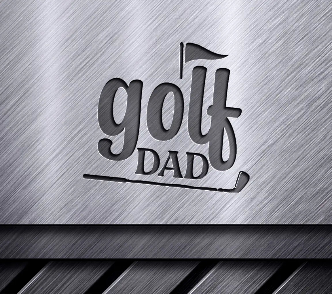 Green Golf Dad SVG Keychain SVG