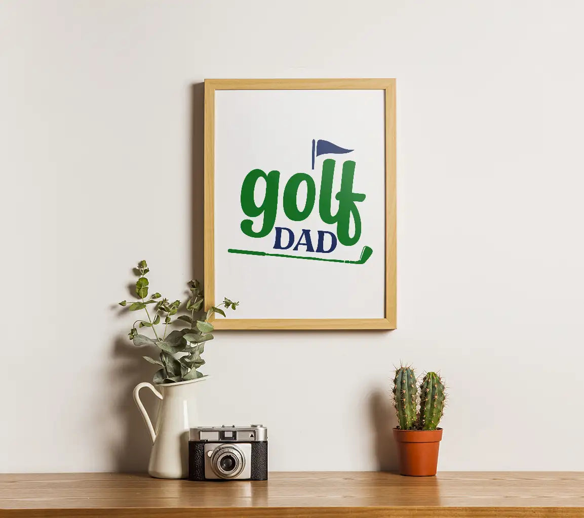 Green Golf Dad SVG Keychain SVG