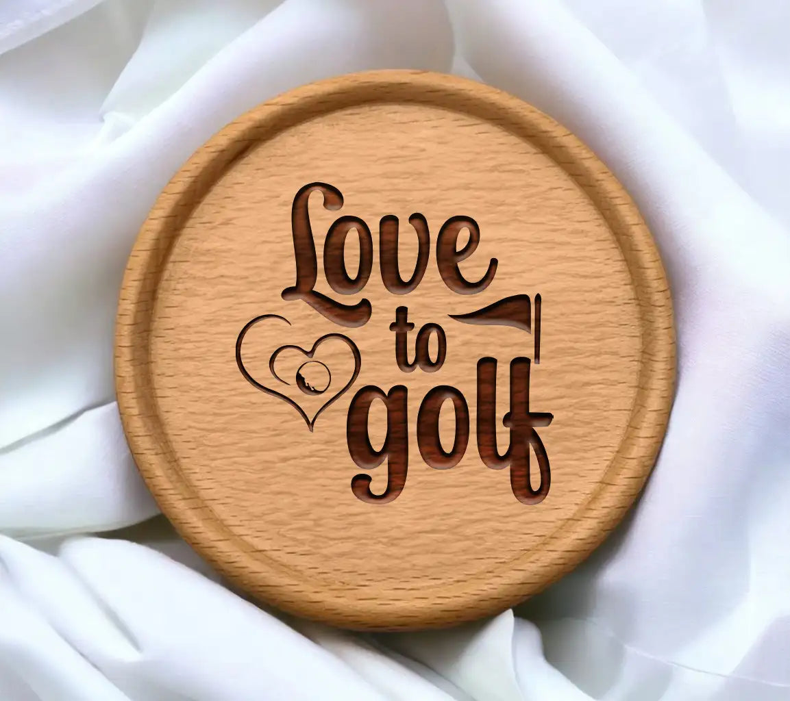 Golf Love Heart SVG Keychain SVG