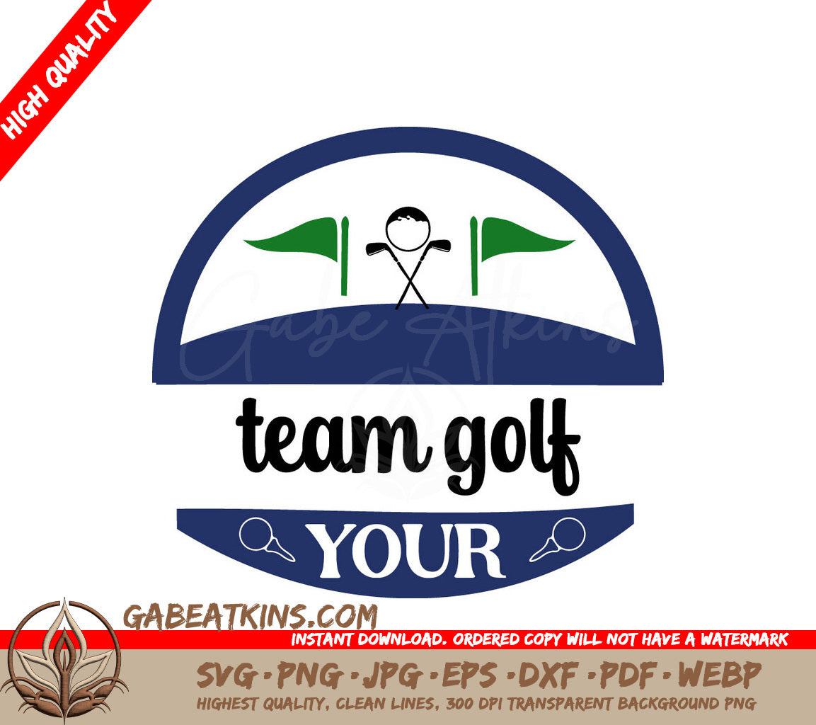 Blue & White Golf Team SVG SVG