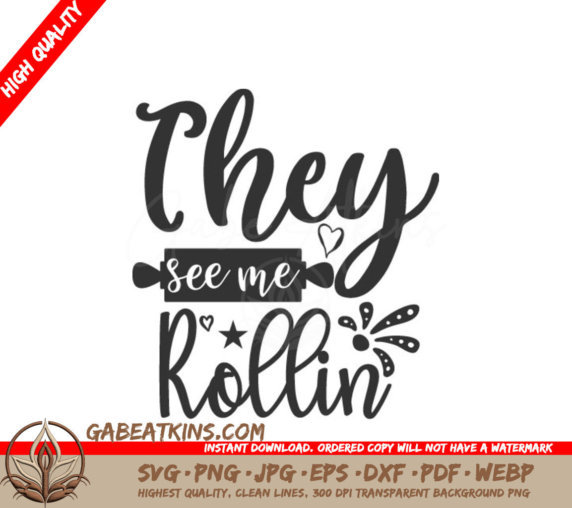 Rolling Pin Hearts SVG SVG