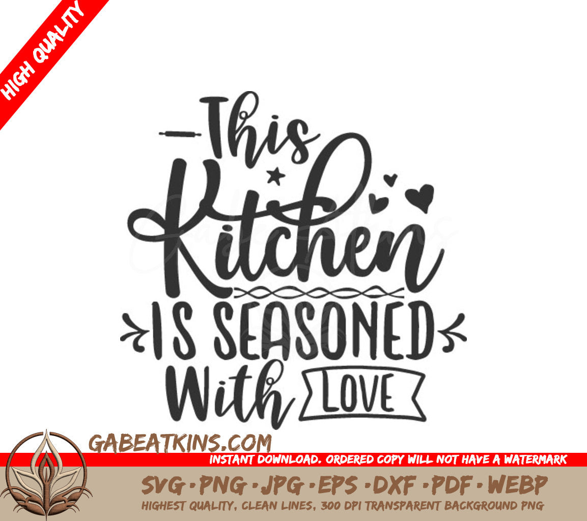 Seasoned With Love Kitchen SVG SVG