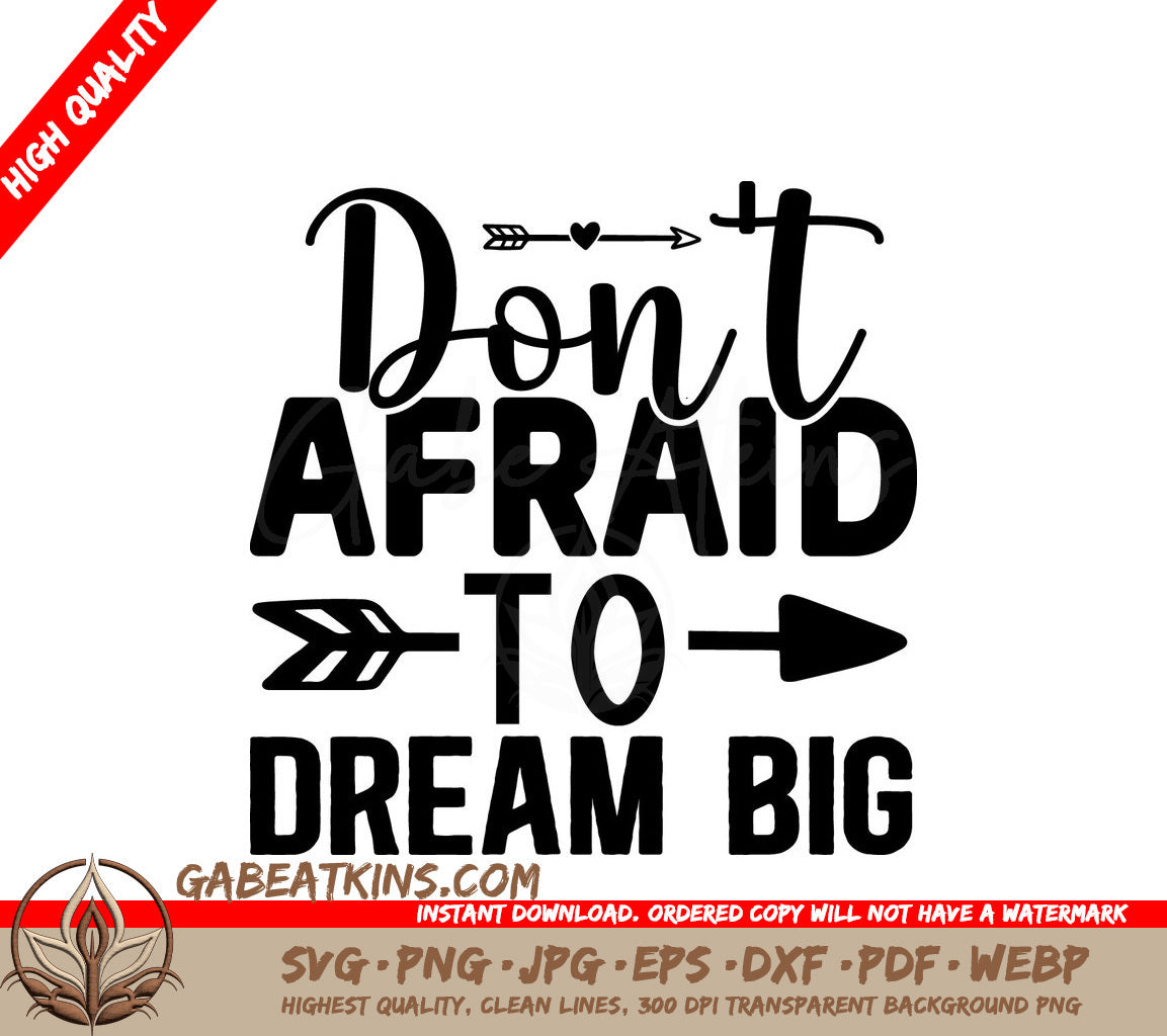 Dream Big SVG Poster SVG