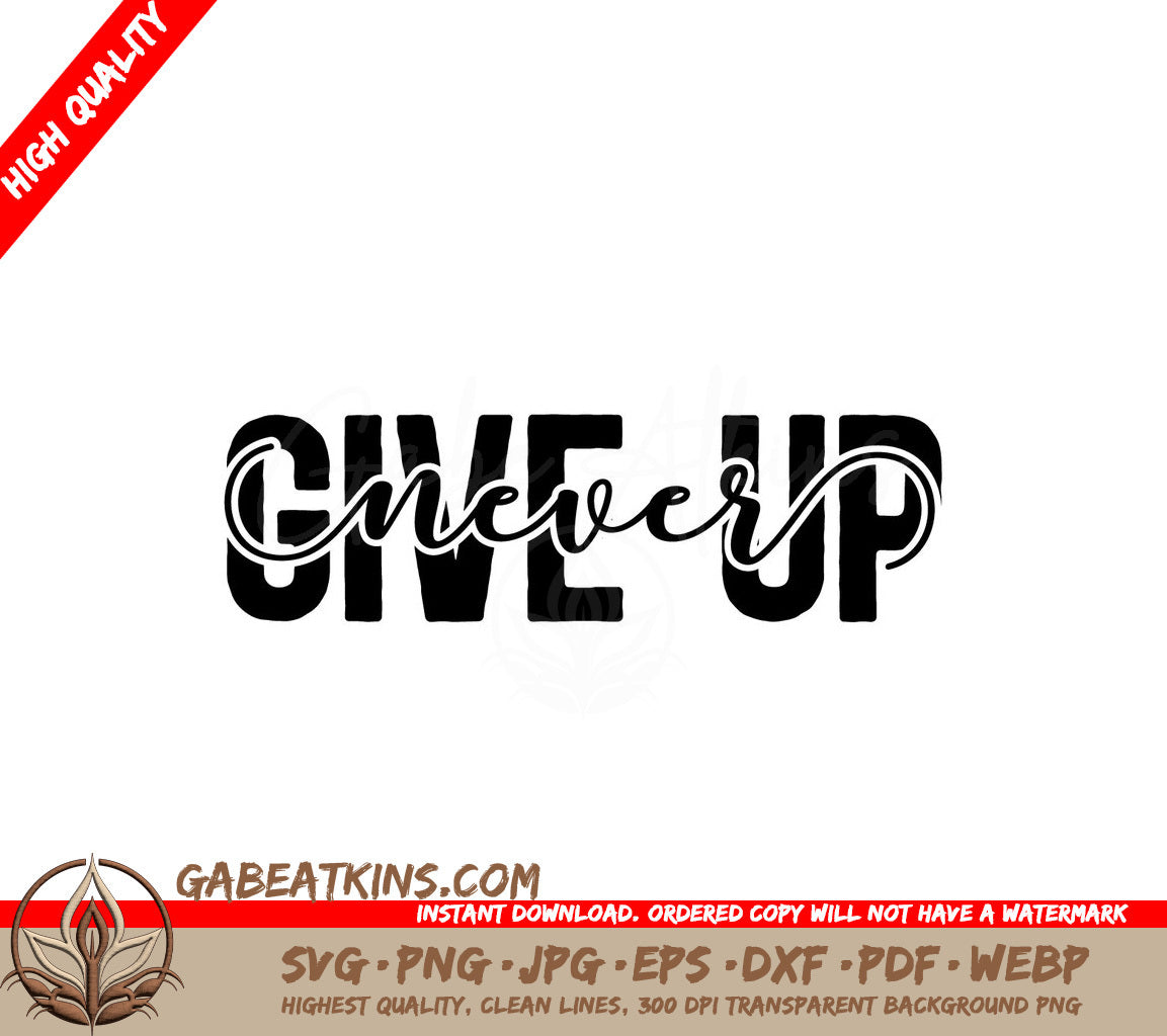  Give Up SVG Sticker SVG