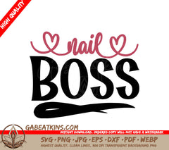 Nail Boss Heart SVG Design SVG