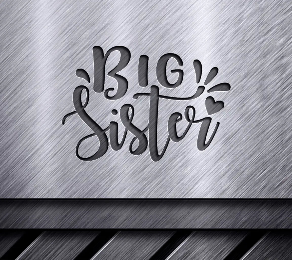 Big Sister SVG Black Gold Sign SVG