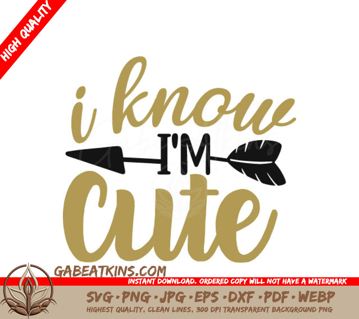 Cute Baby Gold Sign SVG SVG