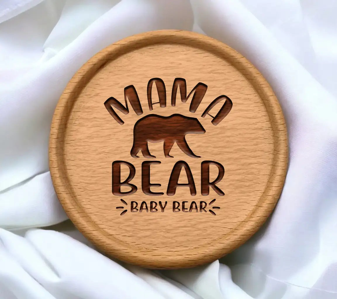 Mama Bear Baby Bear SVG Silhouette SVG