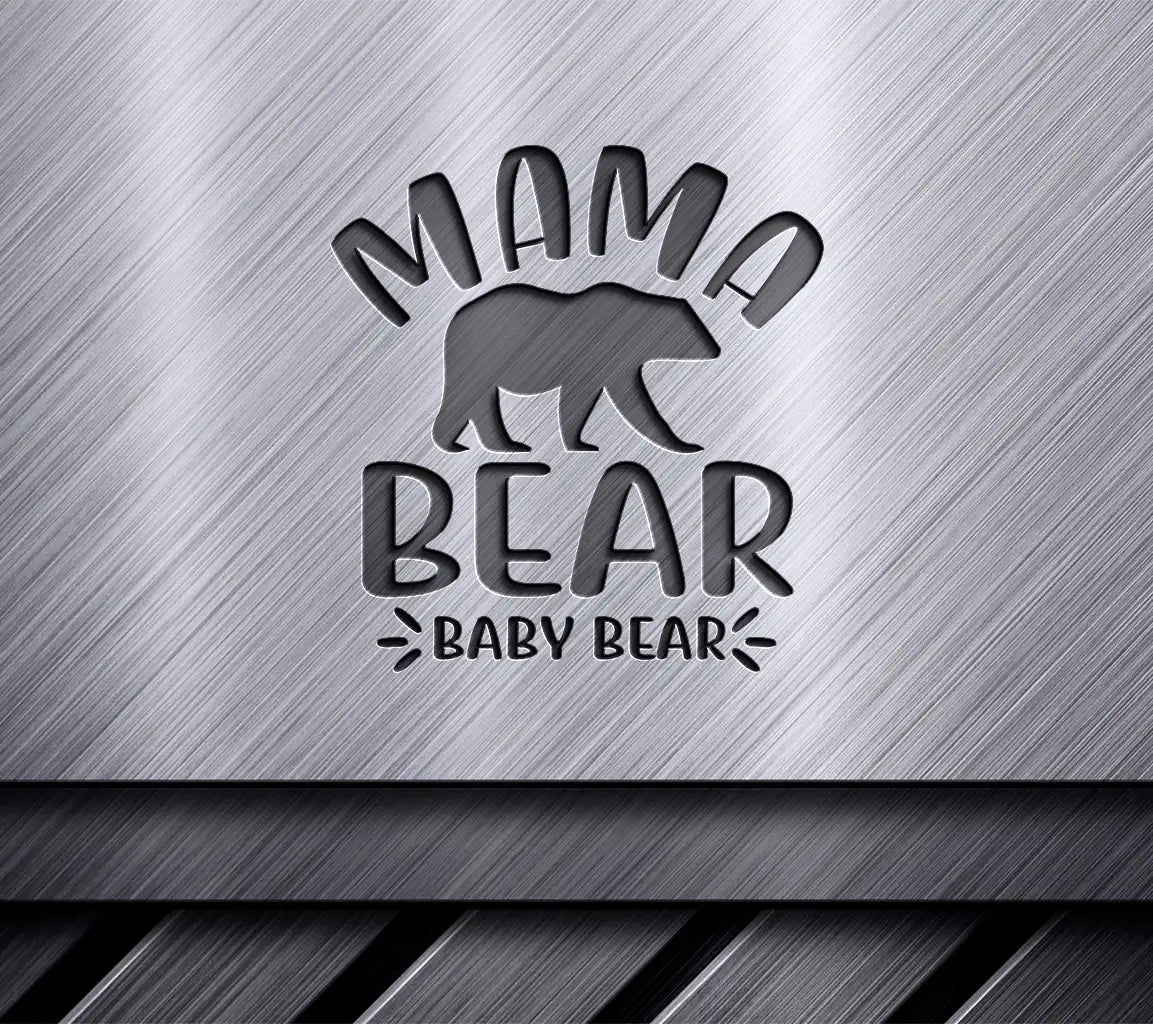 Mama Bear Baby Bear SVG Silhouette SVG