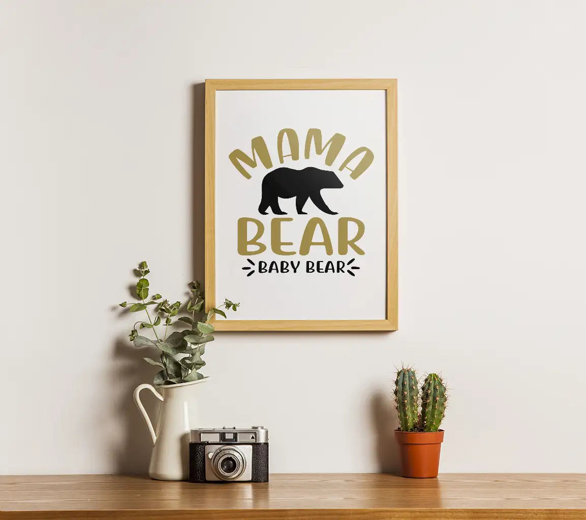 Mama Bear Baby Bear SVG Silhouette SVG