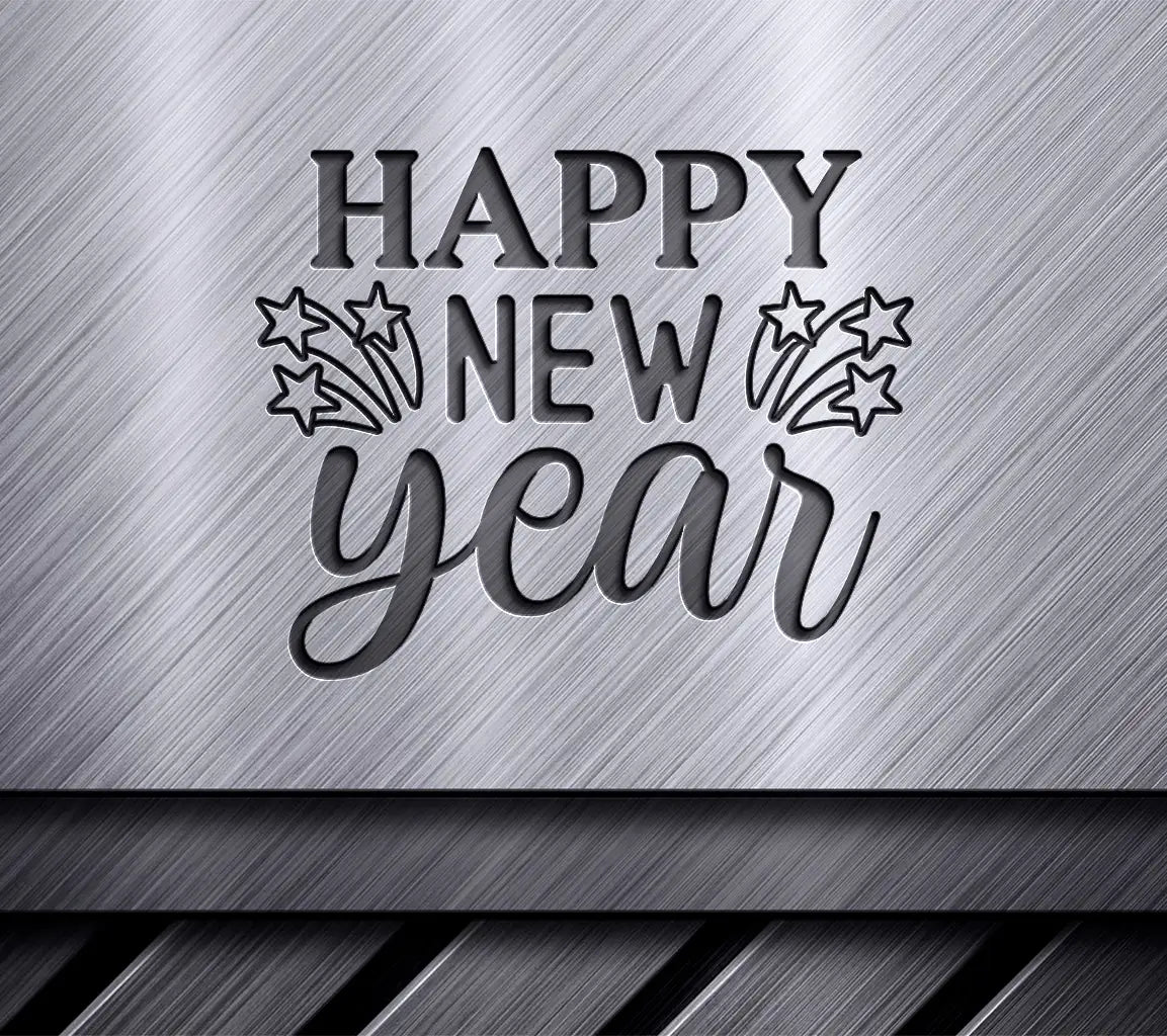 Black Red Happy New Year SVG SVG