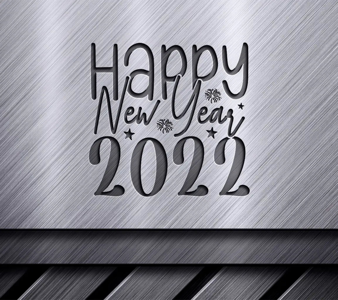 Black Red Happy New Year SVG SVG