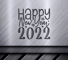 Black & Red Happy New Year 2022 SVG SVG