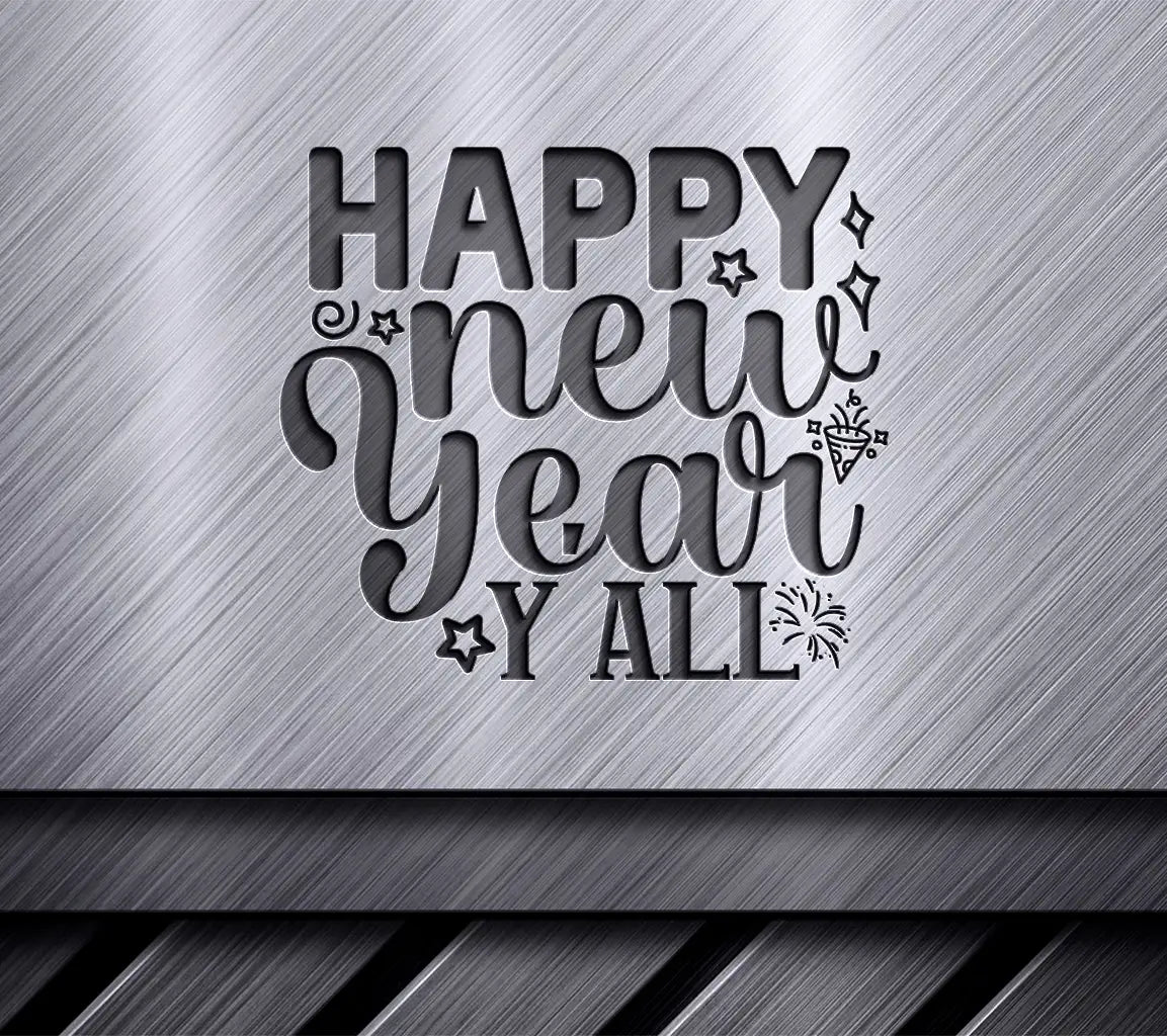 Black Red Happy New Year SVG SVG