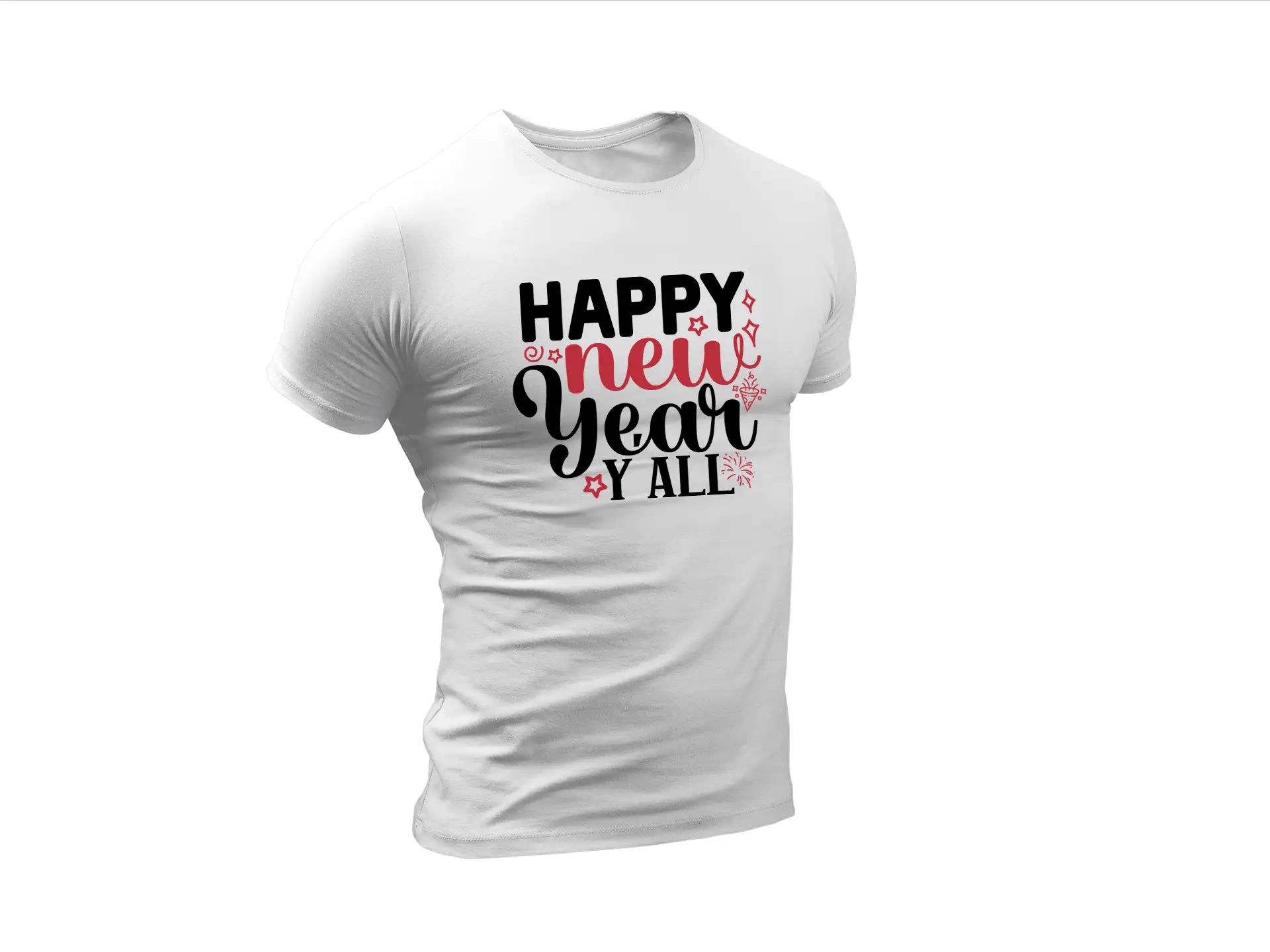 Black Red Happy New Year SVG SVG