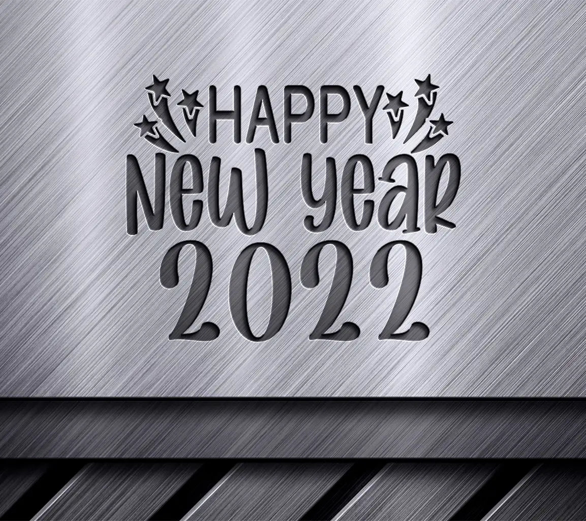 Black Red Happy New Year SVG SVG