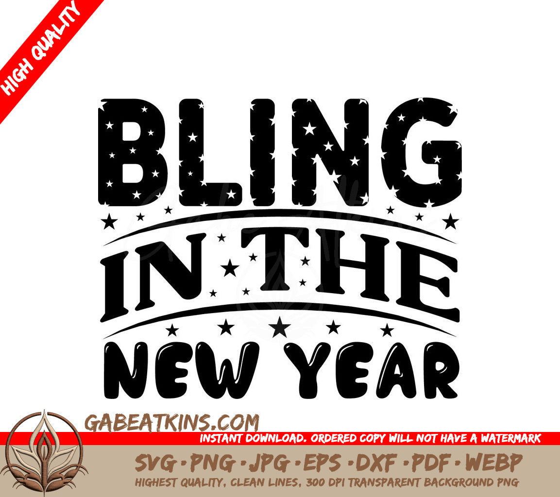 Bling New Year SVG Design SVG