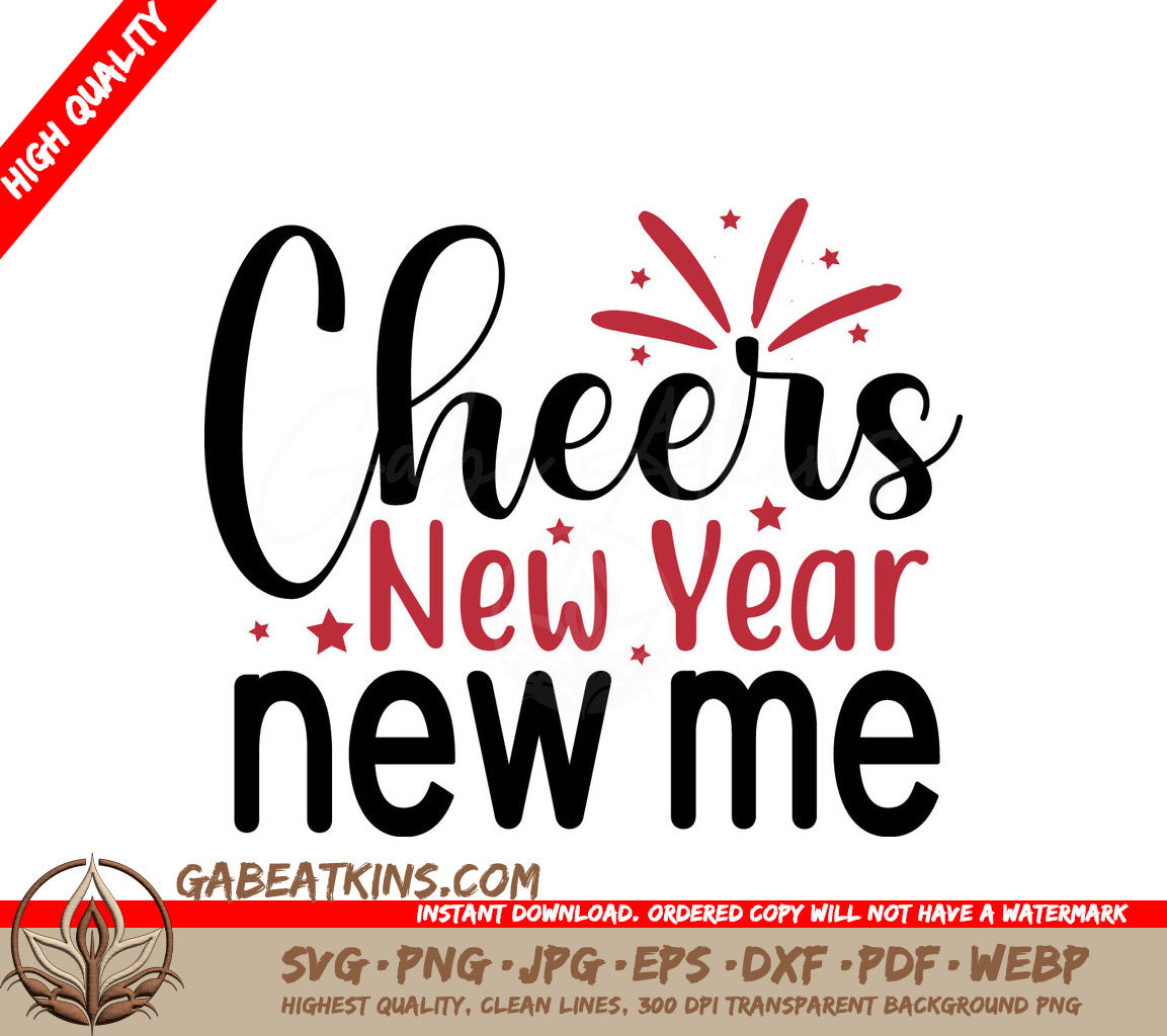 Cheers New Year New Me SVG SVG