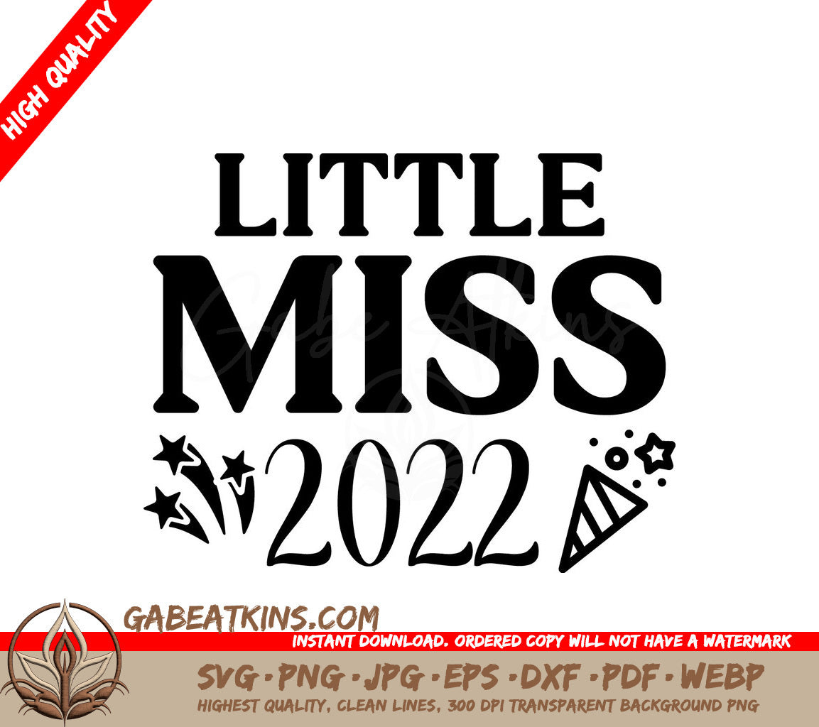 Little Miss 2022 SVG Design SVG