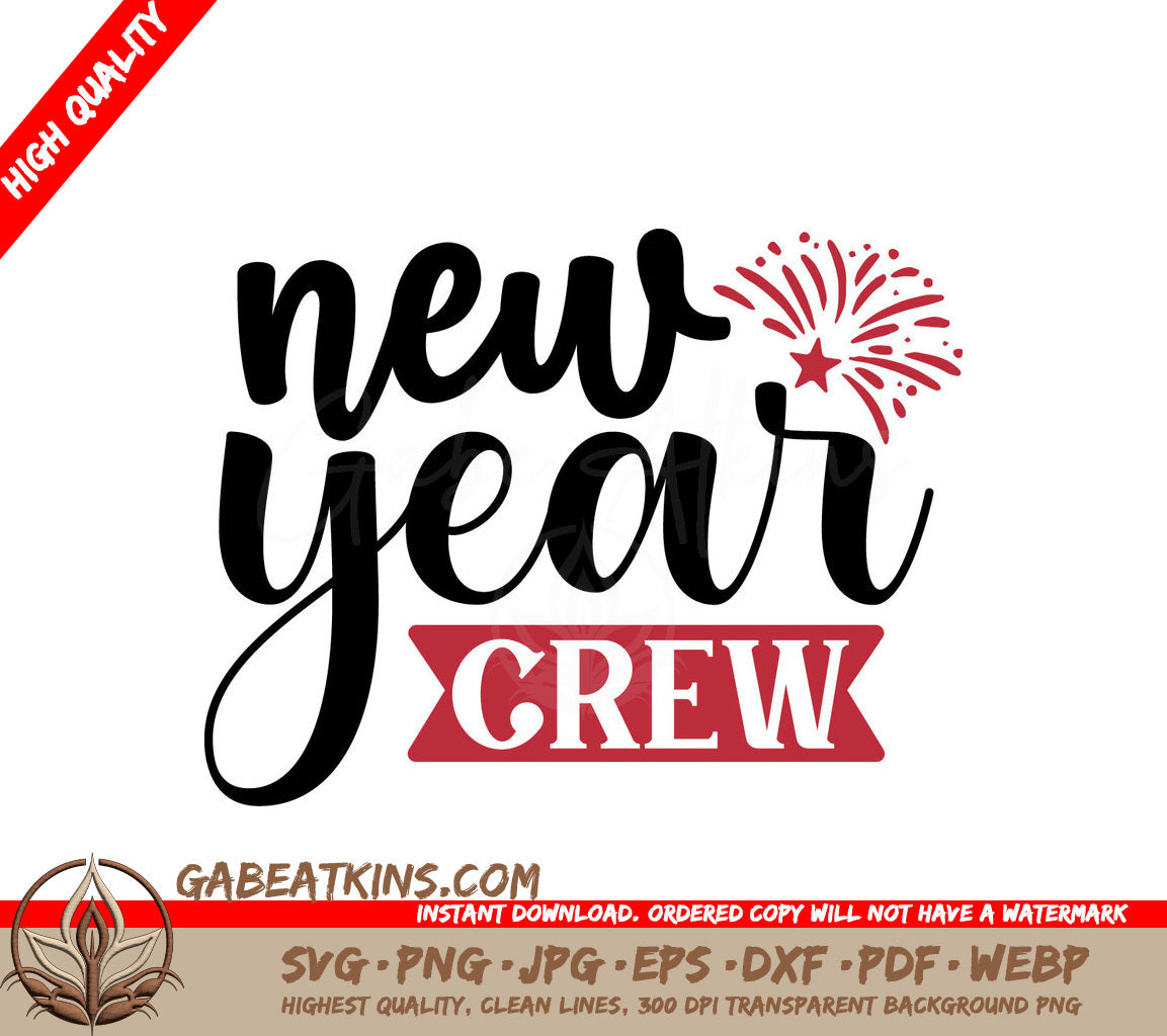 New Year Crew Fireworks SVG SVG