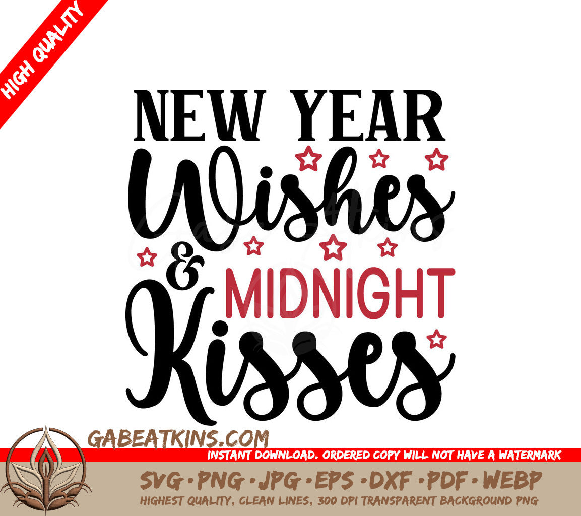 New Year Wishes SVG Design SVG