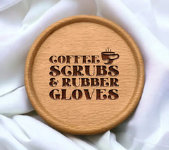 Coffee Scrubs & Gloves SVG Design SVG