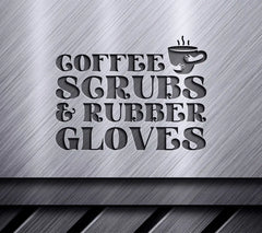 Coffee Scrubs & Gloves SVG Design SVG