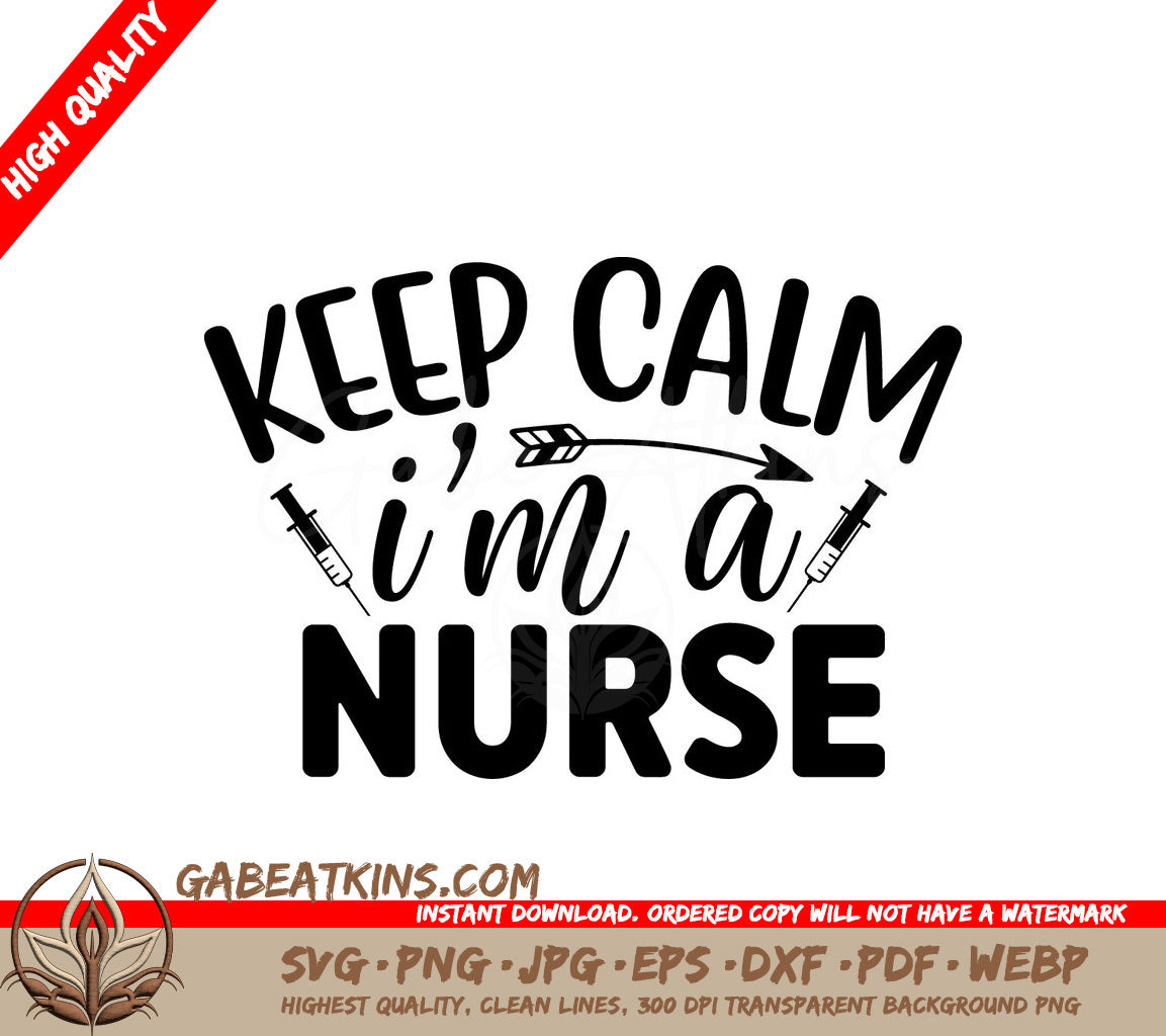 Keep Calm Nurse SVG Design SVG