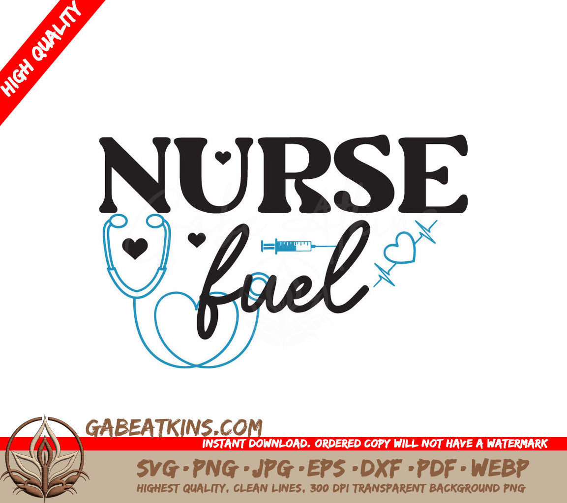 Nurse Fuel Stethoscope SVG SVG