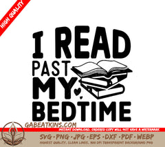 I Read Past Bedtime SVG Poster SVG