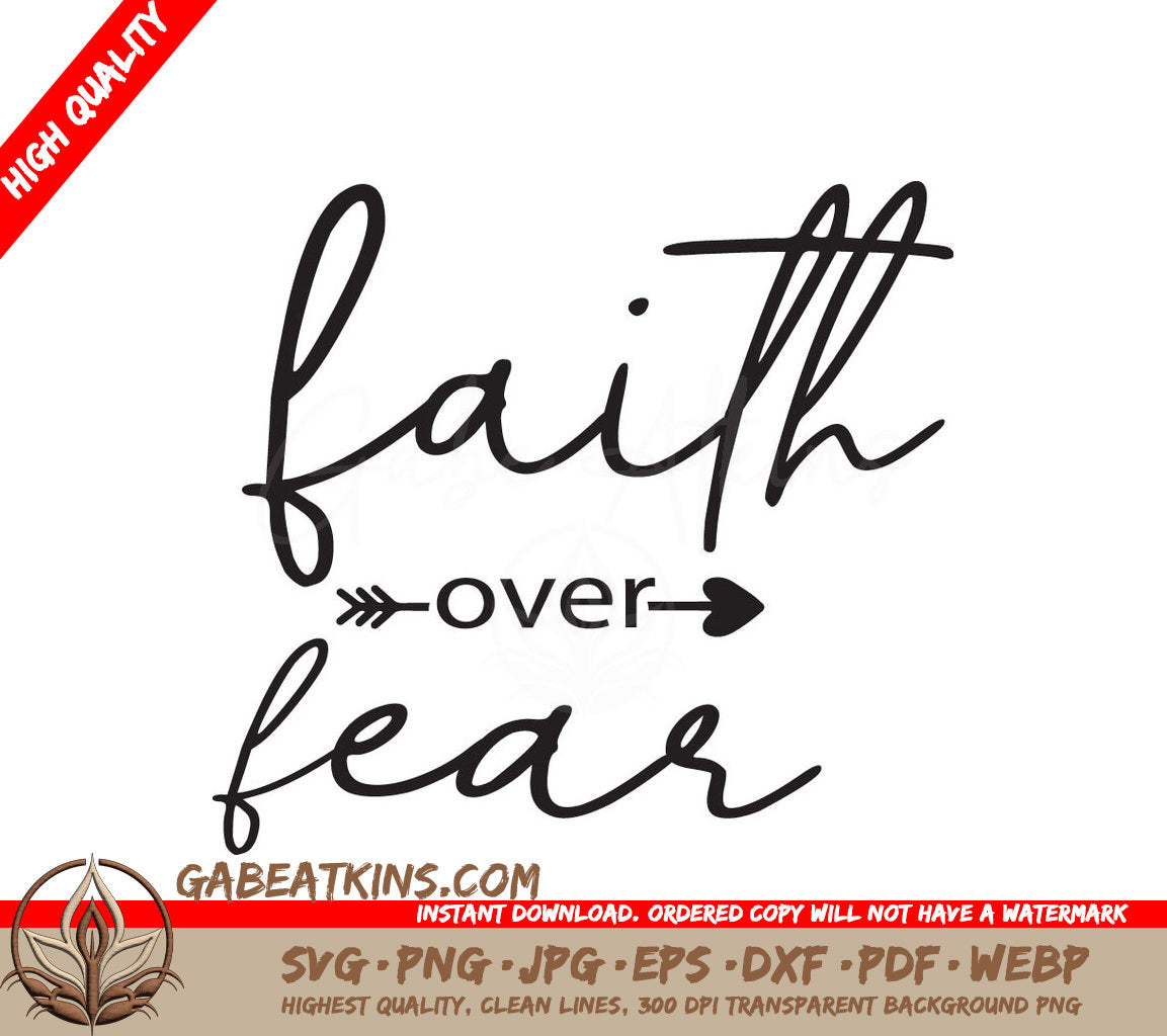 Faith Over Fear Retro SVG SVG