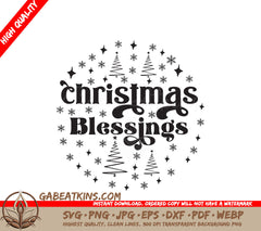 Christmas Blessings SVG Ornament SVG