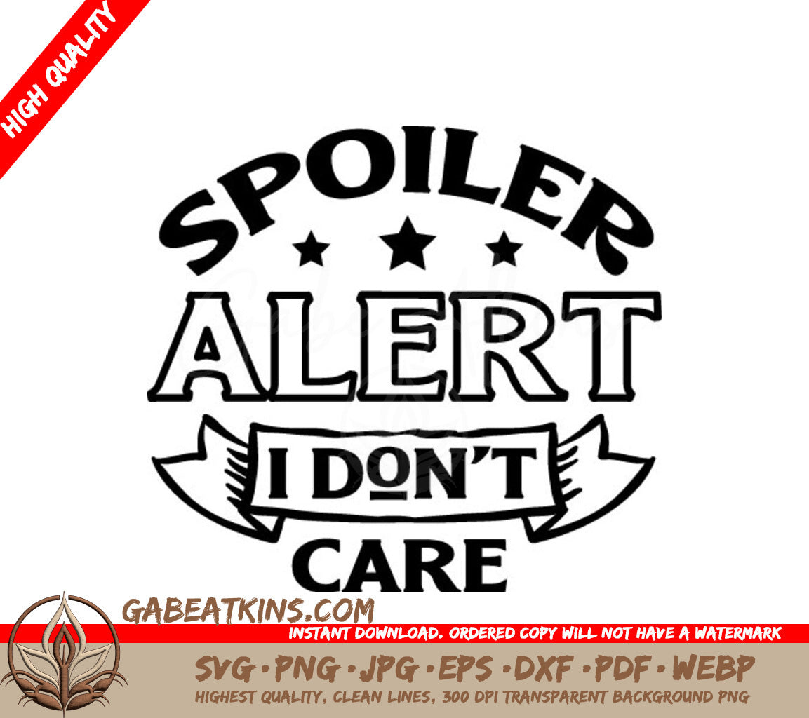 Sarcastic Spoiler Alert SVG SVG