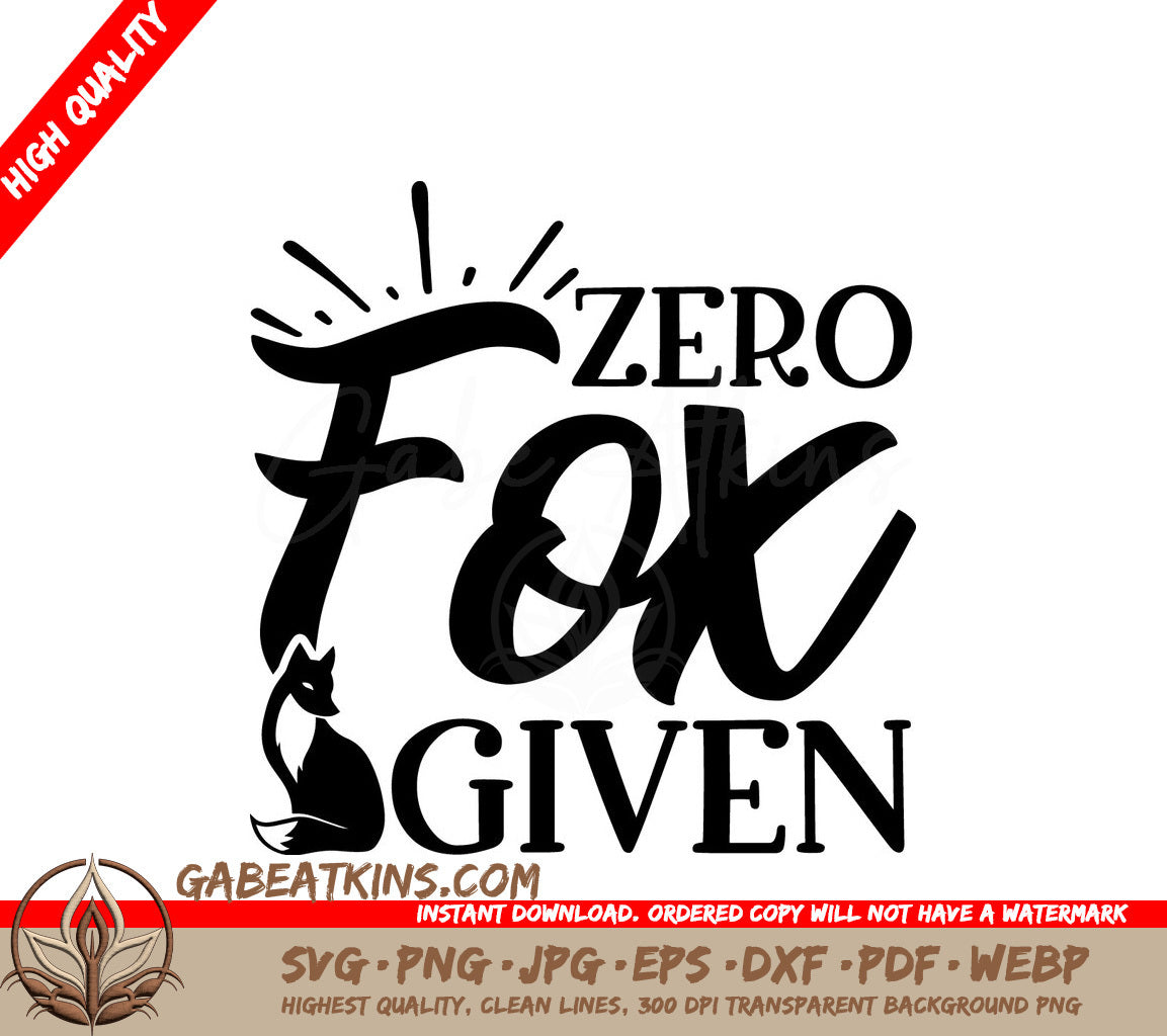 Zero Fox Given SVG Design SVG