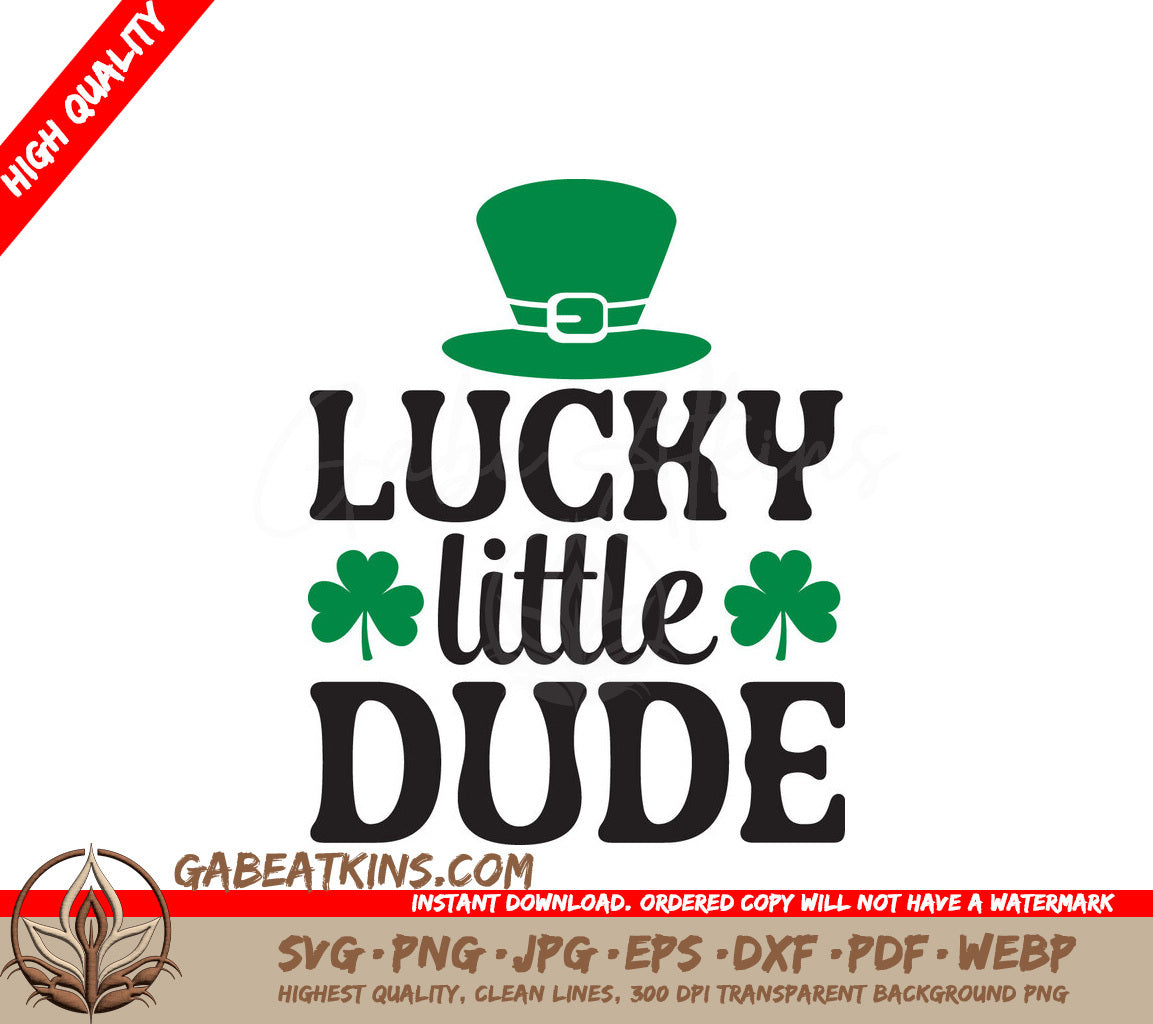 Lucky Little Dude Green Hat SVG SVG