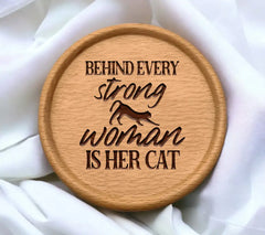 Strong Woman & Cat SVG SVG