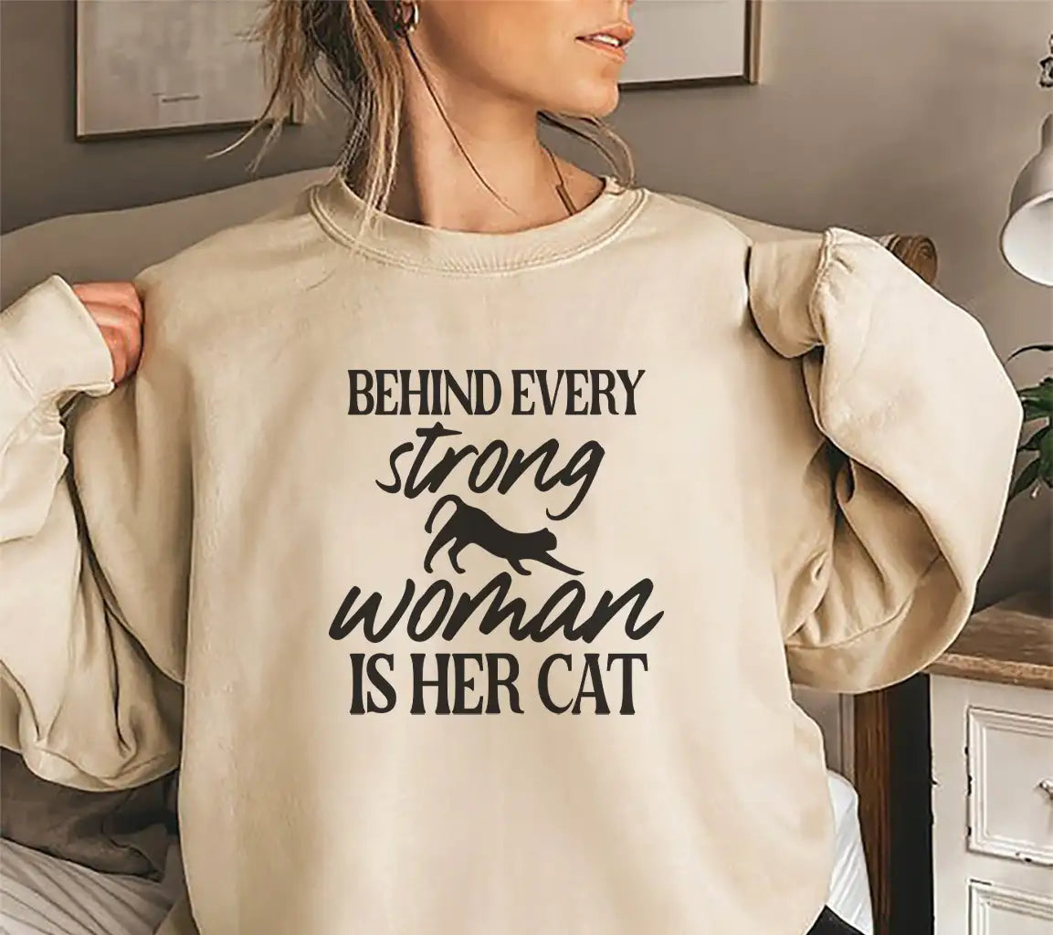 Strong Woman & Cat SVG SVG