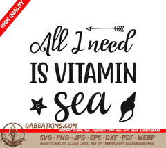 Vitamin Sea SVG Sign SVG