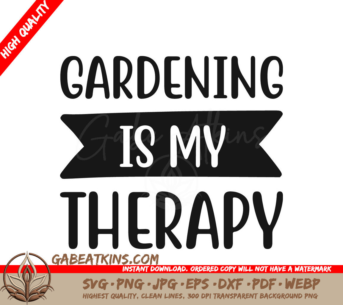 Gardening Therapy SVG Design SVG