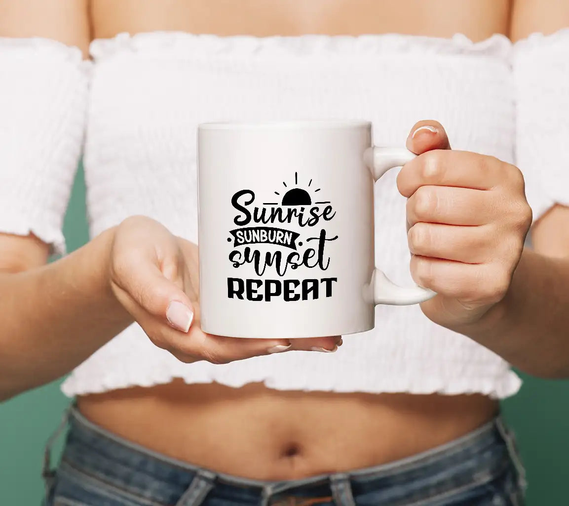 Sunrise Sunburn Sunset Repeat SVG SVG