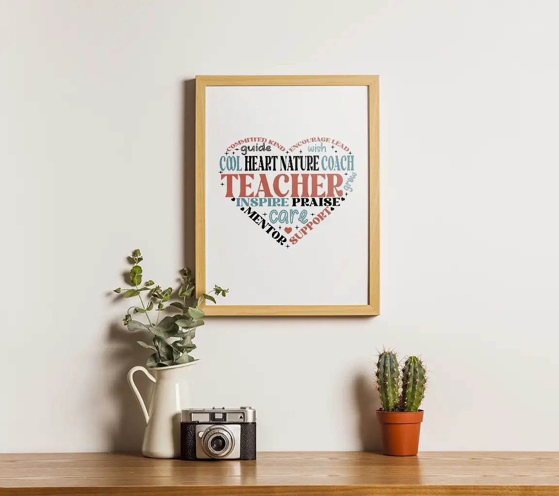 Teacher Heart SVG Design SVG