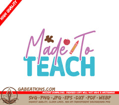 Blue & Pink Teacher SVG Stickers SVG