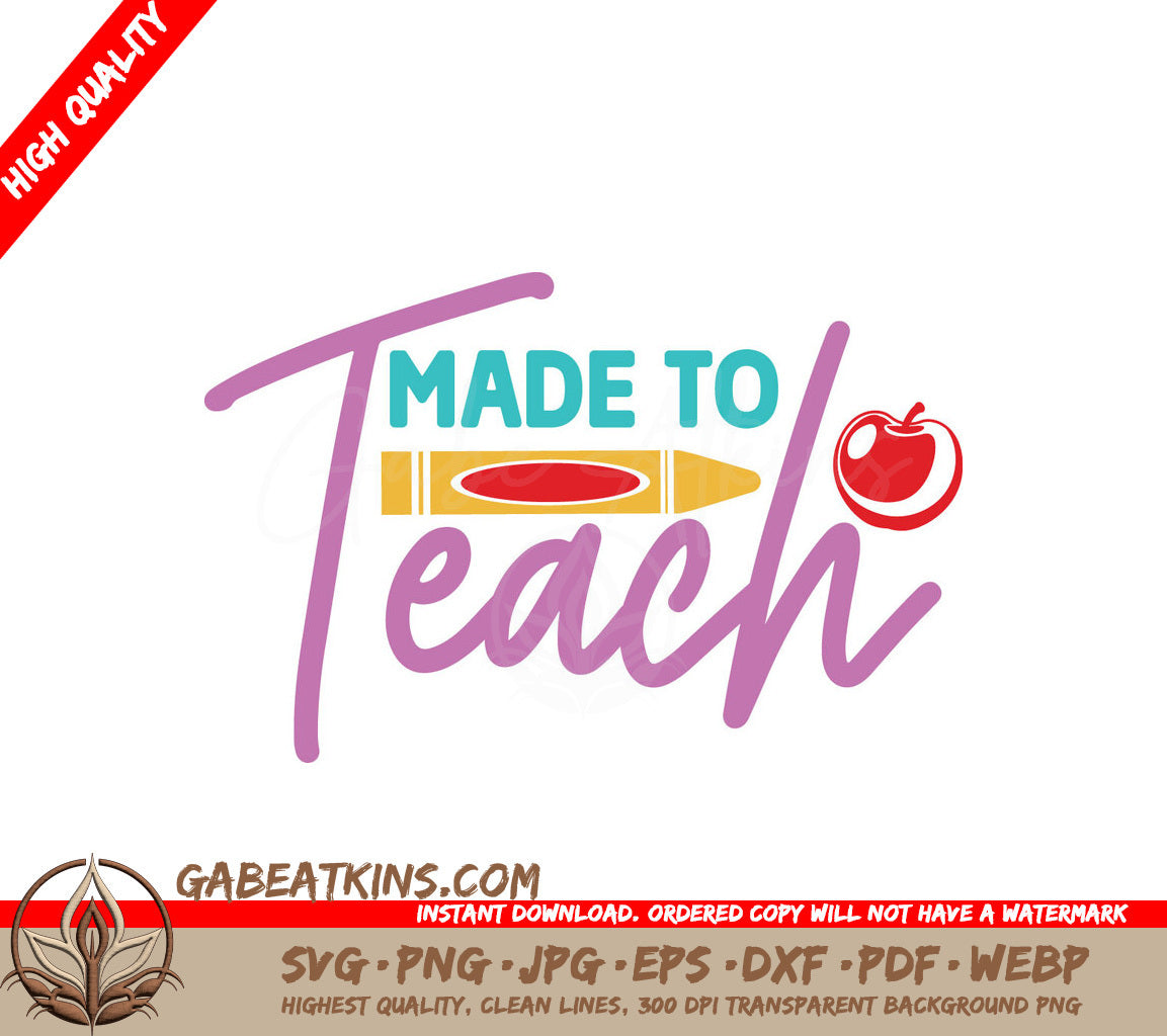 Teacher Apple Crayon SVG SVG